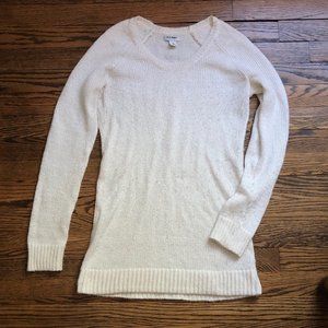 👗 Old Navy Sparkle Cream Tunic Sweater